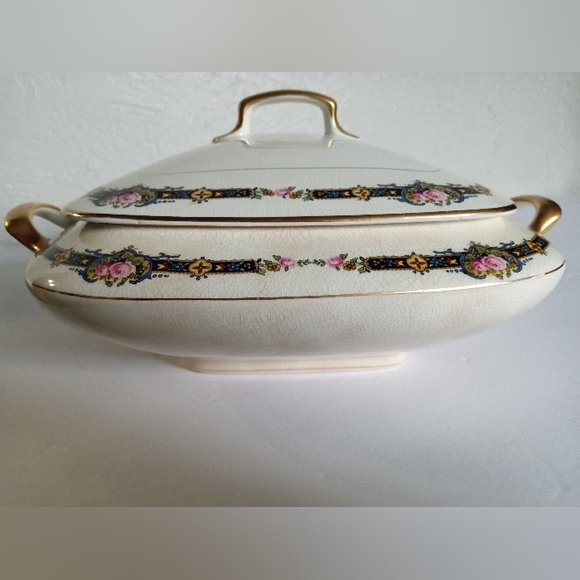 Vintage Carrollton China Floral Vegetable Serving Dish - Picture 1 of 16